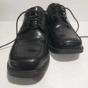 Dexter Comfort Black Dress Shoes with  Leather Lining,Lace up Shoe mens 9 1/2.